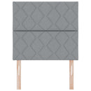 LED sengegavl Lysegrå 90 cm Stof