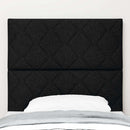 LED sengegavl Sort 90 cm Stof