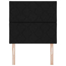 LED sengegavl Sort 90 cm Stof