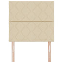 LED sengegavl Creme 90 cm Stof