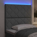 LED sengegavl Lysegrå 100 cm Stof