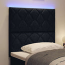 LED sengegavl Sort 100 cm Stof
