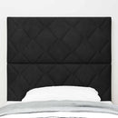 LED sengegavl Sort 100 cm Fløjl