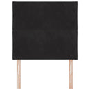 LED sengegavl Sort 100 cm Fløjl