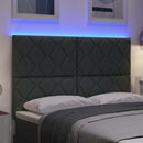 LED sengegavl Grå 144 cm Stof