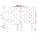 LED sengegavl Sort 144 cm Stof
