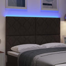 LED sengegavl Brun 160 cm Stof