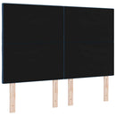 LED sengegavl Blå 160 cm Stof