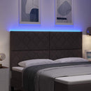 LED sengegavl Brun 180 cm Stof