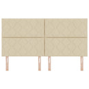 LED sengegavl Creme 180 cm Stof