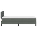 Box spring seng med hovedgærde Mørkegrå 90 x 190 cm Stof