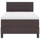 Box spring seng med hovedgærde Mørk Brun 90 x 190 cm Stof