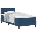 Box spring seng med pude med hovedgærde Blå 90 x 190 cm Stof