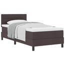 Box spring seng med hovedgærde Mørk Brun 90 x 200 cm Stof