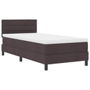 Box spring seng med hovedgærde Mørk Brun 90 x 200 cm Stof