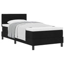 Box spring seng med hovedgærde Sort 100 x 200 cm Stof