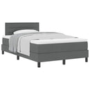 Box spring seng med hovedgærde Mørkegrå 120 x 190 cm Stof