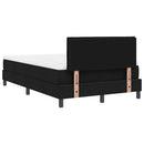 Box spring seng med hovedgærde Sort 120 x 190 cm Stof
