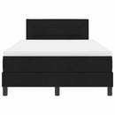 Box spring seng med hovedgærde Sort 120 x 200 cm Stof