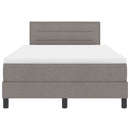 Box spring seng med hovedgærde Gråbrun 120 x 200 cm Stof