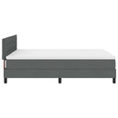 Box spring seng med hovedgærde Mørkegrå 140 x 190 cm Stof