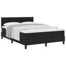 Box spring seng med hovedgærde Sort 140 x 190 cm Stof