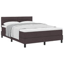 Box spring seng med hovedgærde Mørk Brun 140 x 200 cm Stof