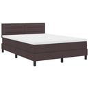 Box spring seng med hovedgærde Mørk Brun 160 x 200 cm Stof