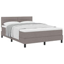 Box spring seng med hovedgærde Gråbrun 160 x 200 cm Stof
