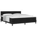 Box spring seng med hovedgærde Sort 180 x 200 cm Stof