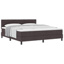 Box spring seng med hovedgærde Mørk Brun 180 x 200 cm Stof