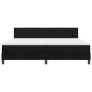 Box spring seng med hovedgærde Sort 200 x 200 cm Stof