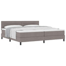 Box spring seng med pude Gråbrun 200 x 200 cm Stof