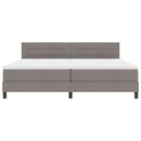 Box spring seng med pude Gråbrun 200 x 200 cm Stof