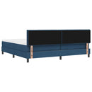 Box spring seng med hovedgærde Blå 200 x 200 cm Stof