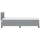 Box spring seng med hovedgærde Lysegrå 80 x 200 cm Stof