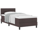 Box spring seng med hovedgærde Mørk Brun 80 x 200 cm Stof