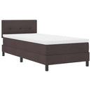 Box spring seng med hovedgærde Mørk Brun 80 x 200 cm Stof