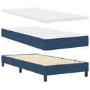 Box spring seng med pude med hovedgærde Blå 80 x 200 cm Stof