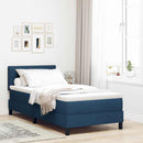 Box spring seng med hovedgærde Blå 90 x 190 cm Stof