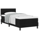 Box spring seng med hovedgærde Sort 90 x 200 cm Stof