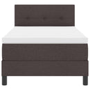 Box spring seng med hovedgærde Mørk Brun 90 x 200 cm Stof
