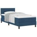 Box spring seng med hovedgærde Blå 90 x 200 cm Stof