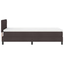 Box spring seng med pude Mørk Brun 100 x 200 cm Stof