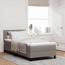 Box spring seng med hovedgærde Gråbrun 100 x 200 cm Stof