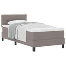 Box spring seng med hovedgærde Gråbrun 100 x 200 cm Stof