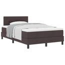 Box spring seng med hovedgærde Mørk Brun 120 x 190 cm Stof