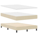 Box spring seng med hovedgærde Creme 120 x 190 cm Stof