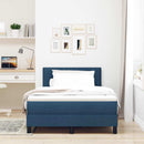 Box spring seng med hovedgærde Blå 120 x 190 cm Stof
