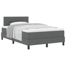 Box spring seng med hovedgærde Mørkegrå 120 x 200 cm Stof